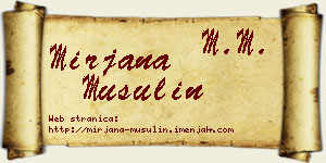 Mirjana Musulin vizit kartica